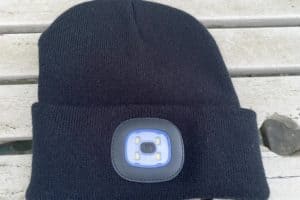 My Beanie hat with built-in Head Torch