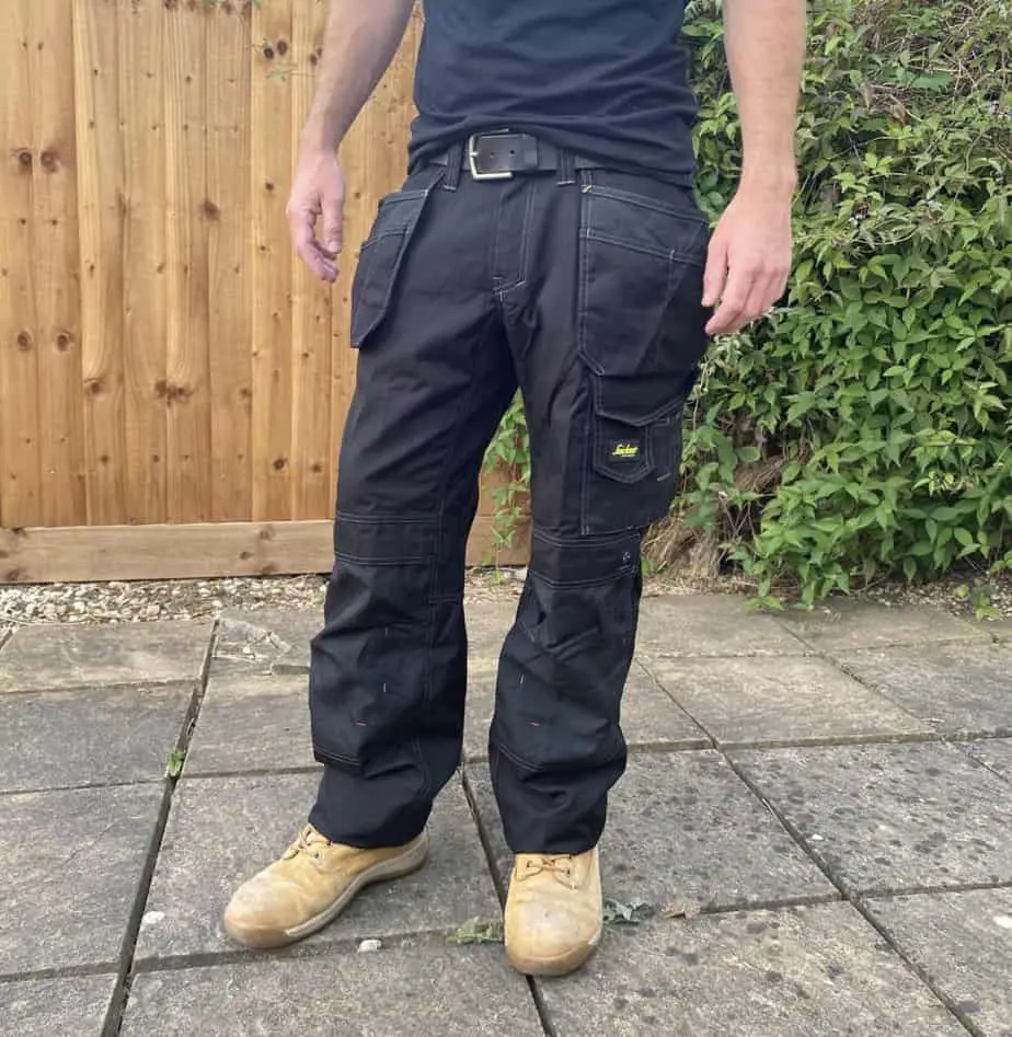 Me in my electrician trousers that were a gift I really appreciated