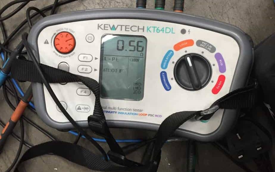 Using my multi-function test meter during an electrical safety check