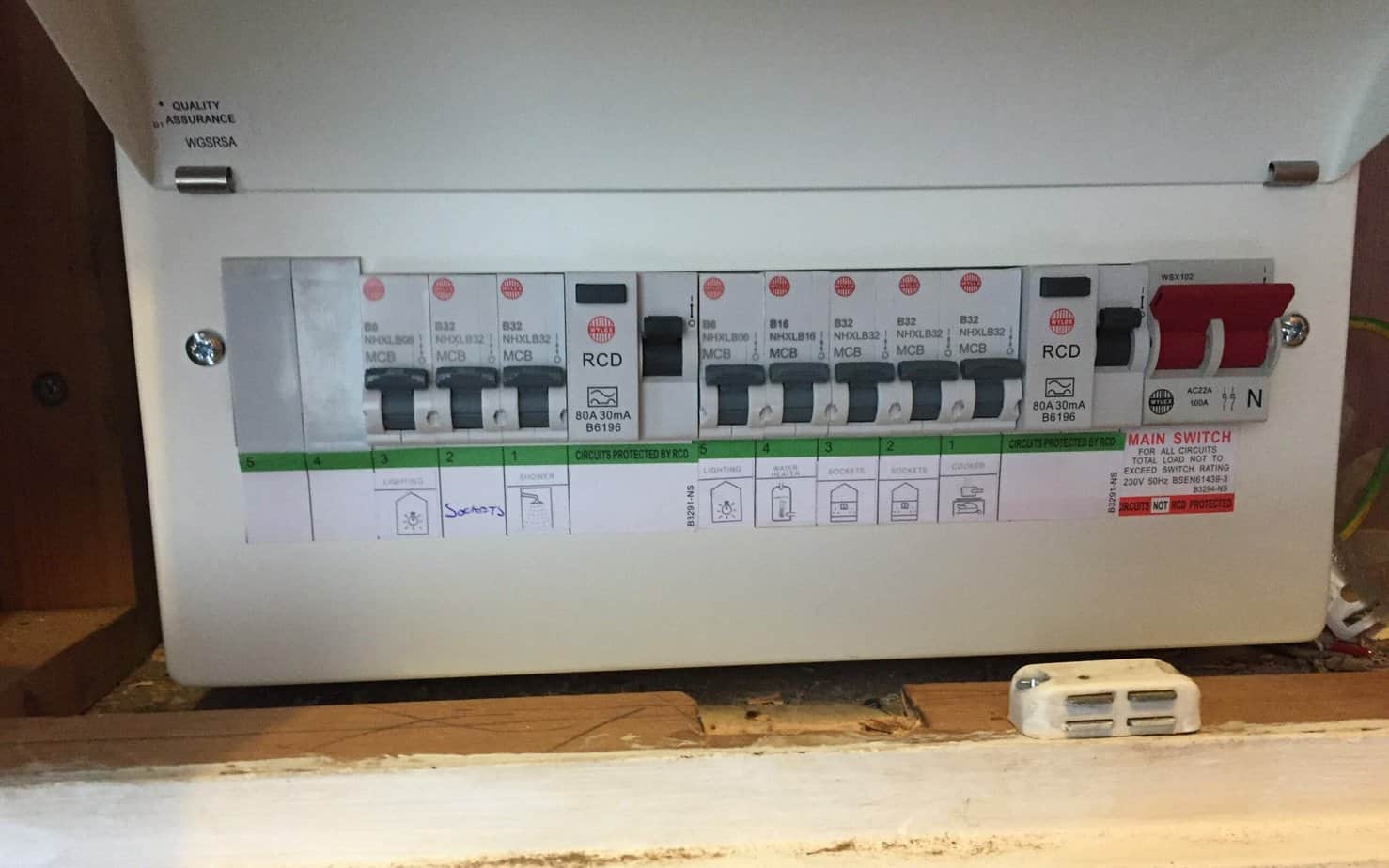 A new consumer unit I installed during a rewire